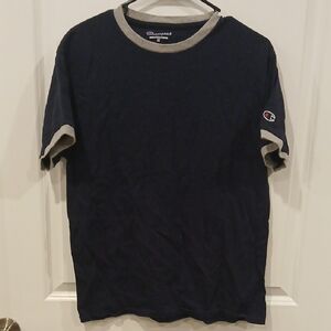 Champion Mens Dark Blue Short Sleeve Tshirt Size M Very Good Condition